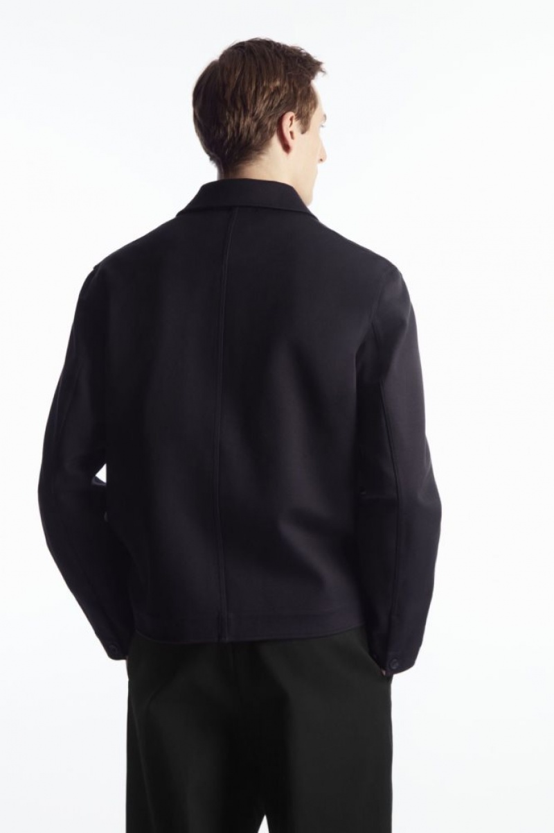 Navy Cos Twill Utility Jacket | HMOJX9687