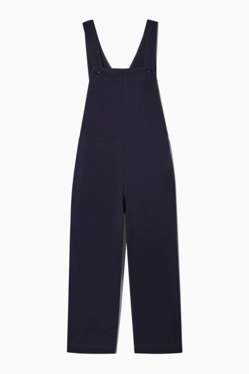 Navy Cos Wrap-back Wide-leg Overalls | GXDIR5983