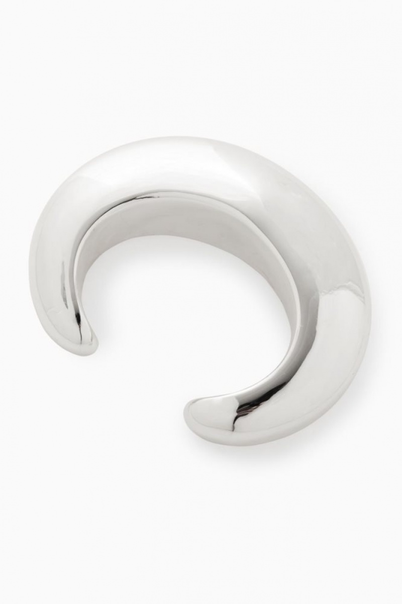 Silver Cos Domed Oversized Bangle | FGZWO3867