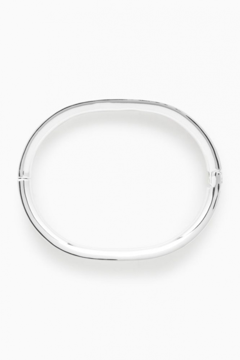 Silver Cos Recycled Brass Hinged Bangle | LDUBR8063