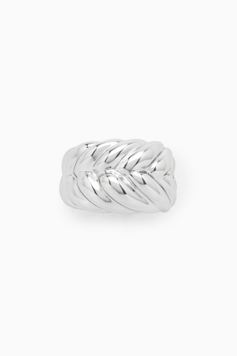 Silvers Cos Chunky Plait Ring | IKJYT3197