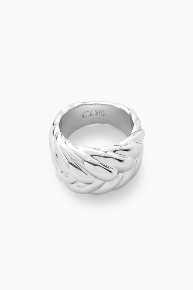 Silvers Cos Chunky Plait Ring | IKJYT3197