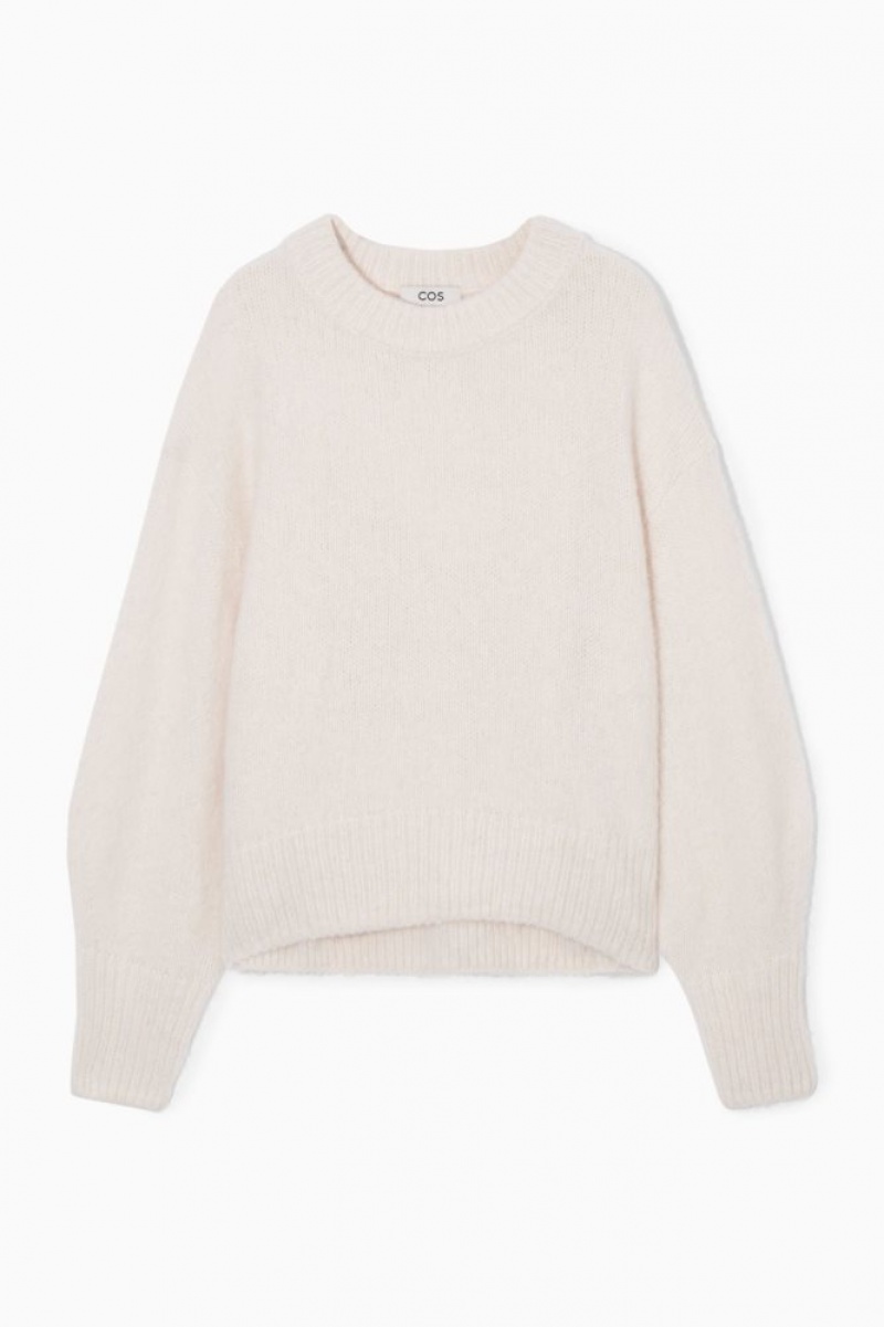 White Cos Alpaca-blend Crew-neck Sweater | DOREL0356