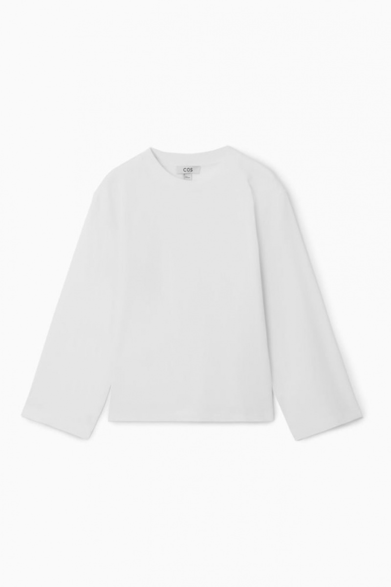 White Cos Wide-sleeved Top | HKZYB8537